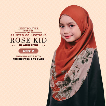 Jimmy Scarves Inspired Rose Printed Mom & Kid Collection (15-19JT)