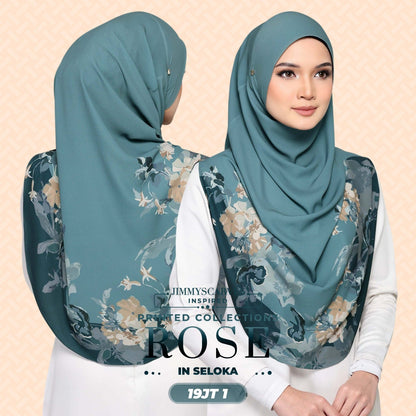 Jimmy Scarves Inspired Rose Printed Mom & Kid Collection (15-19JT)