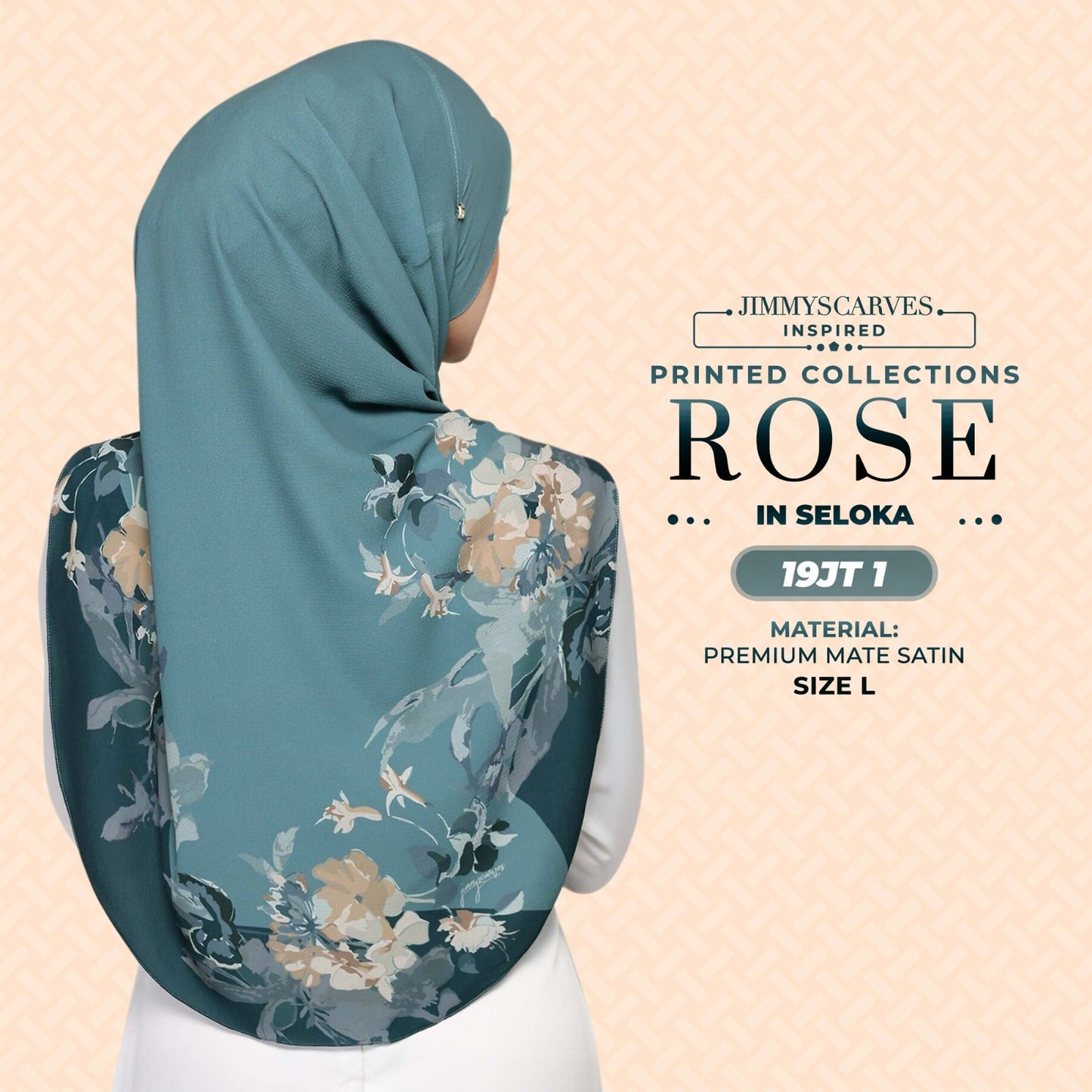 Jimmy Scarves Inspired Rose Printed Mom & Kid Collection (15-19JT)