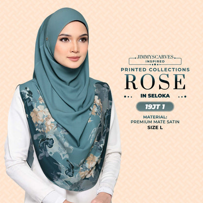 Jimmy Scarves Inspired Rose Printed Mom & Kid Collection (15-19JT)