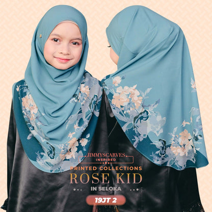 Jimmy Scarves Inspired Rose Printed Mom & Kid Collection (15-19JT)