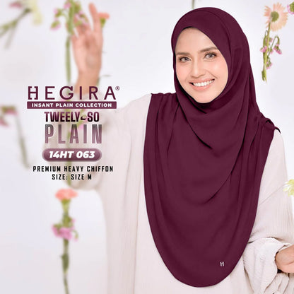 Hegira Hijab Inspired TWEELY-SO Basic Plain Collection (14HT)