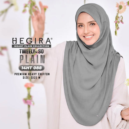 Hegira Hijab Inspired TWEELY-SO Basic Plain Collection (14HT)