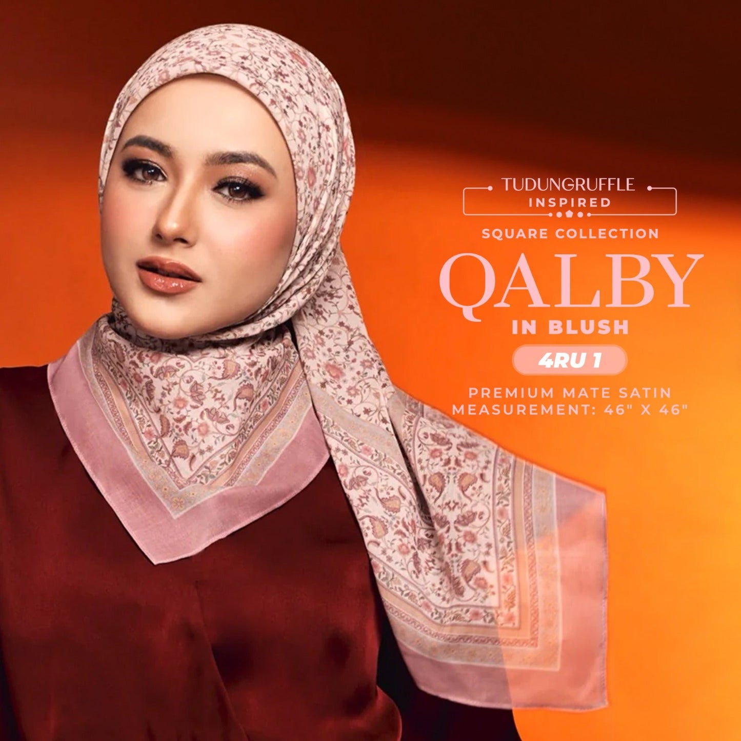 Tudng Ruffle Inspired Qalby Square Collection (4RU)