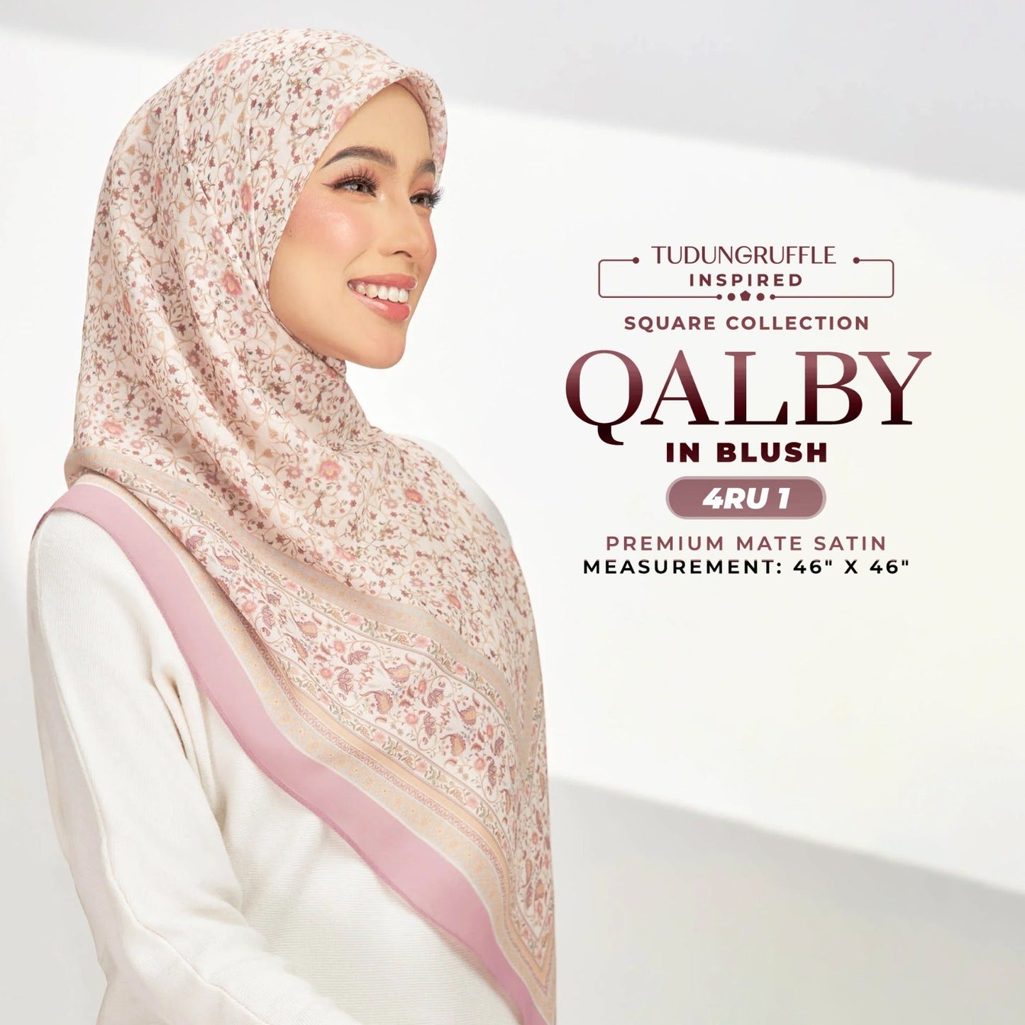 Tudng Ruffle Inspired Qalby Square Collection (4RU)