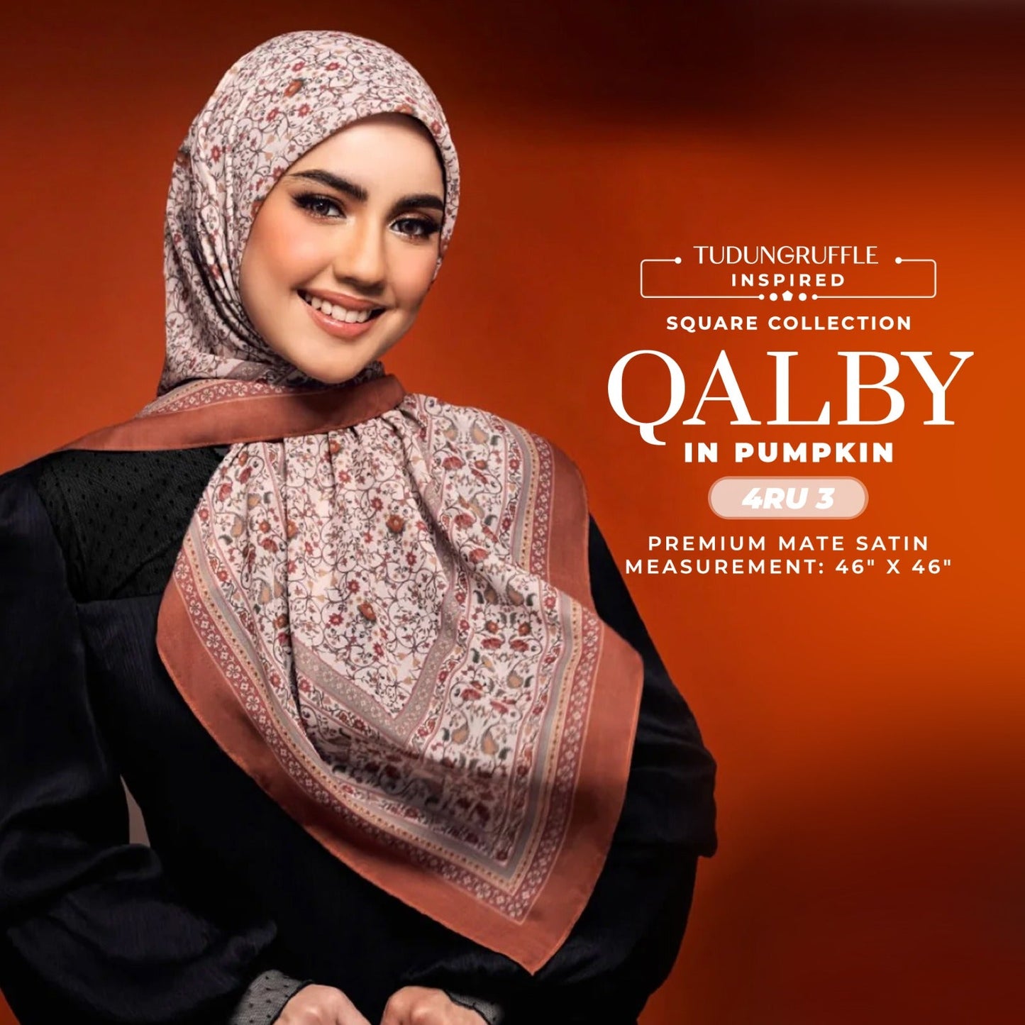 Tudng Ruffle Inspired Qalby Square Collection (4RU)