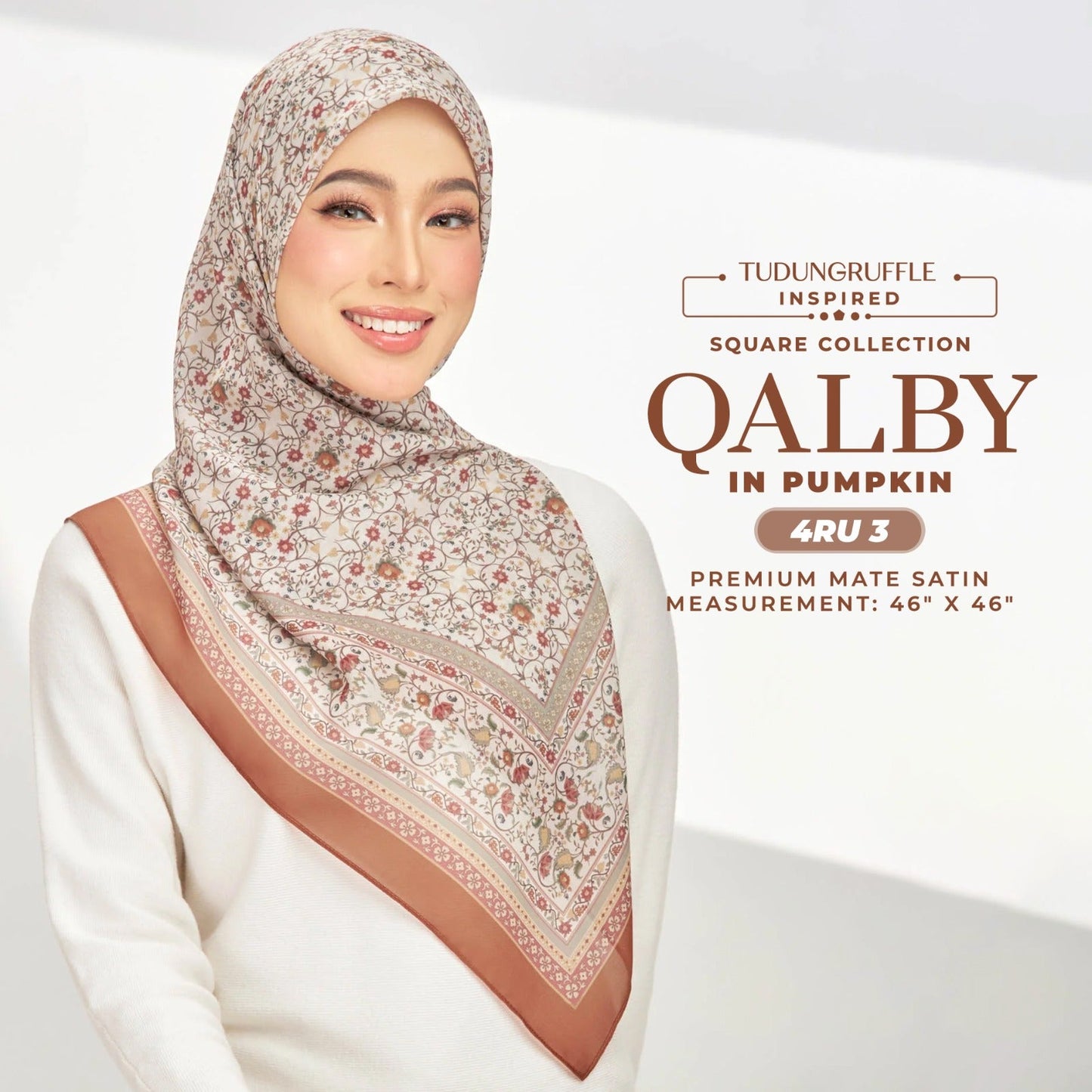 Tudng Ruffle Inspired Qalby Square Collection (4RU)