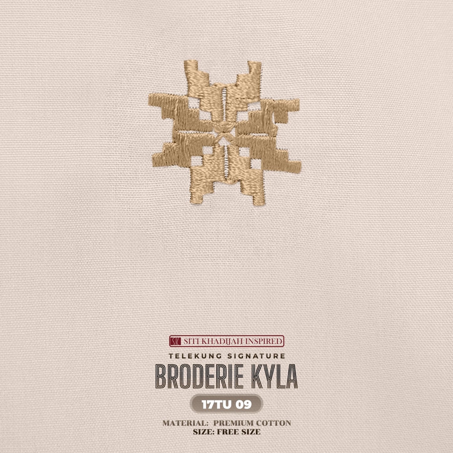 Telekung Siti Khadijah Inspired Broderie Kyla Collection Free Woven Bag (17TU)