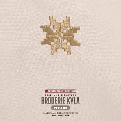 Telekung Siti Khadijah Inspired Broderie Kyla Collection Free Woven Bag (17TU)