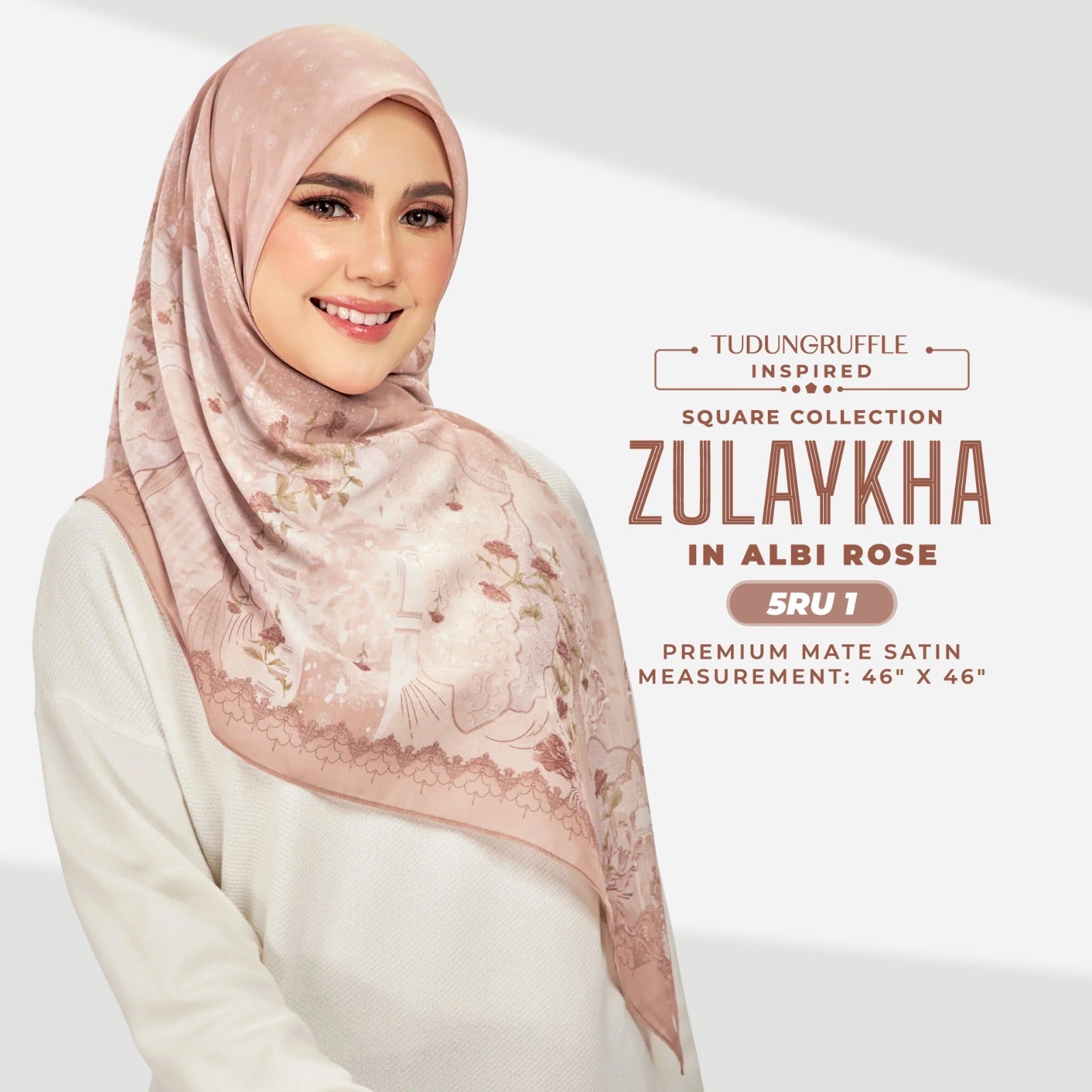 Tudung Ruffle Inspired Zulaykha SQ Collection (5RU) – SR Hijab