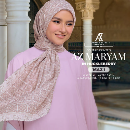 Ameera Zaini Inspired AZ MARYAM Square Printed Collection (16AZ)