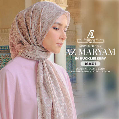 Ameera Zaini Inspired AZ MARYAM Square Printed Collection (16AZ)