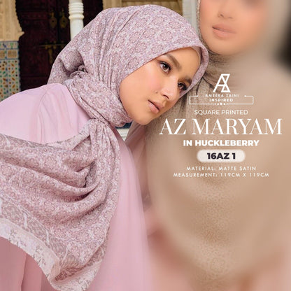 Ameera Zaini Inspired AZ MARYAM Square Printed Collection (16AZ)