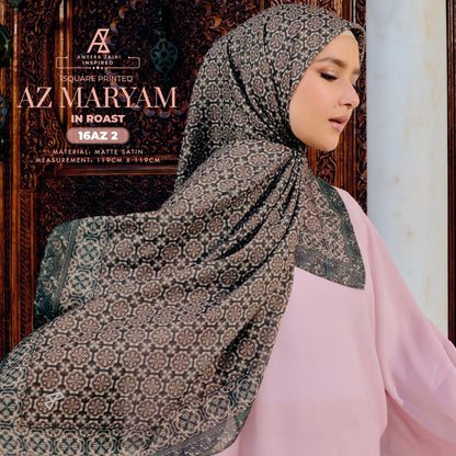 Ameera Zaini Inspired AZ MARYAM Square Printed Collection (16AZ)