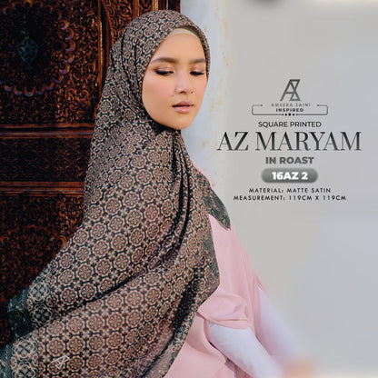 Ameera Zaini Inspired AZ MARYAM Square Printed Collection (16AZ)