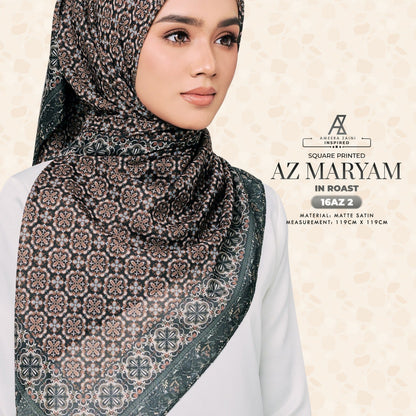 Ameera Zaini Inspired AZ MARYAM Square Printed Collection (16AZ)