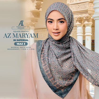 Ameera Zaini Inspired AZ MARYAM Square Printed Collection (16AZ)