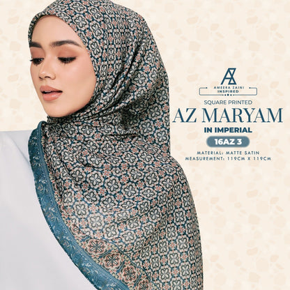 Ameera Zaini Inspired AZ MARYAM Square Printed Collection (16AZ)