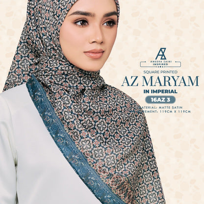 Ameera Zaini Inspired AZ MARYAM Square Printed Collection (16AZ)