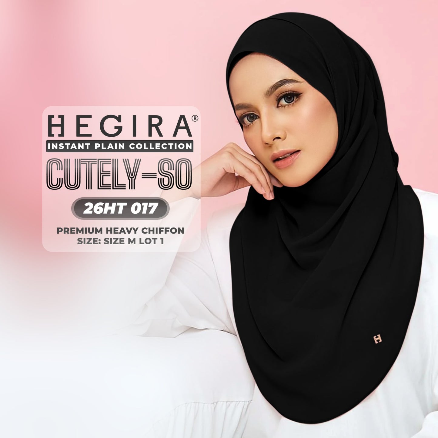 Hegira Hijab Inspired CUTELY-SO Plain Insstant Collection (26HT)