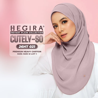 Hegira Hijab Inspired CUTELY-SO Plain Insstant Collection (26HT)