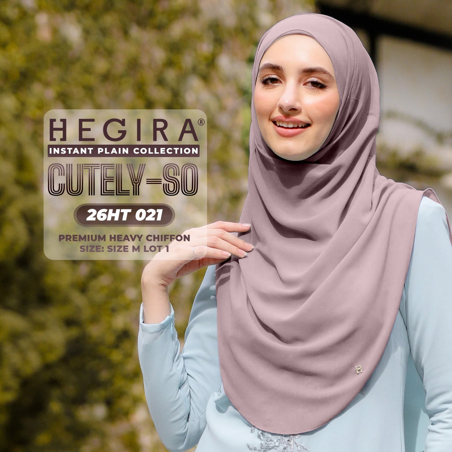 Hegira Hijab Inspired CUTELY-SO Plain Insstant Collection (26HT)