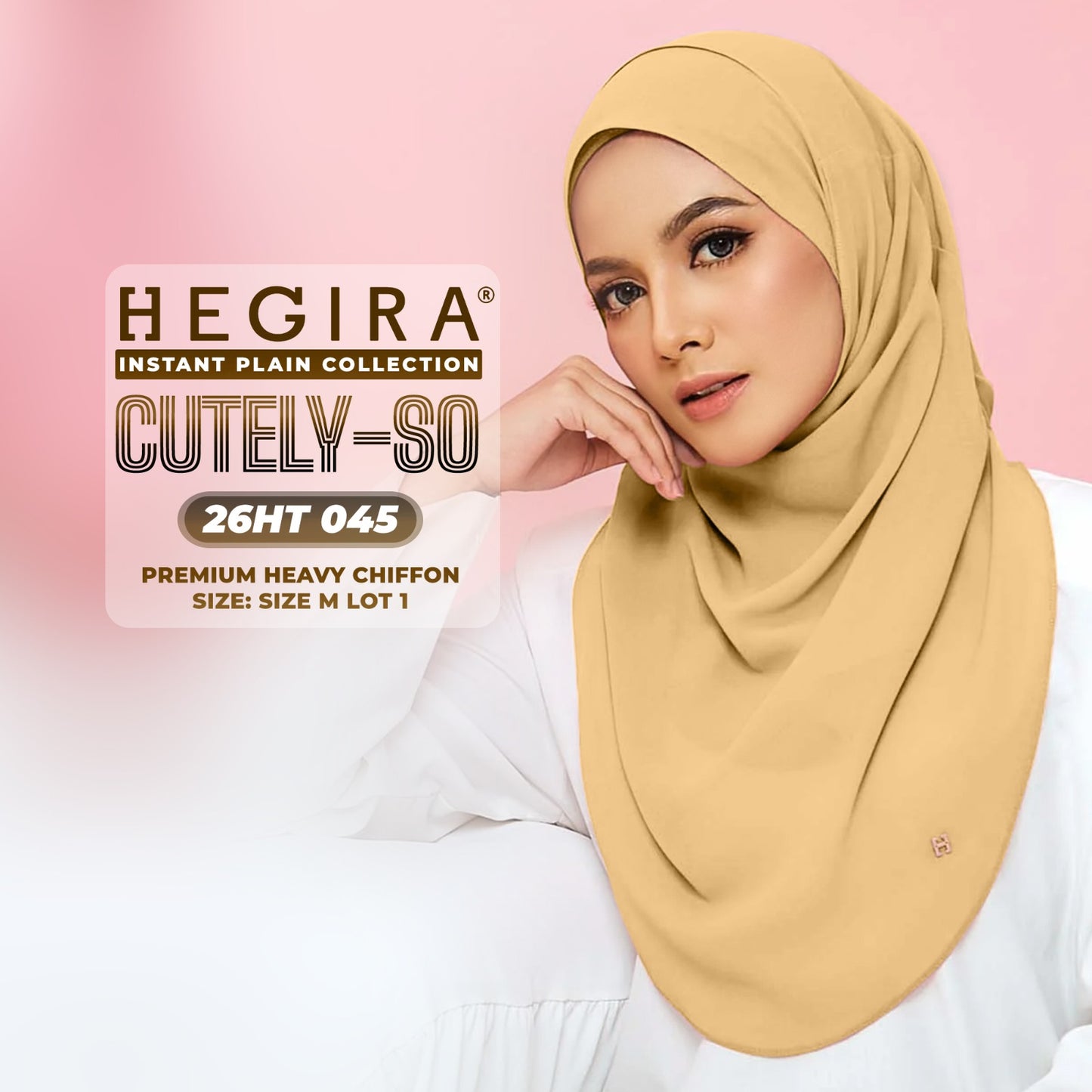 Hegira Hijab Inspired CUTELY-SO Plain Insstant Collection (26HT)