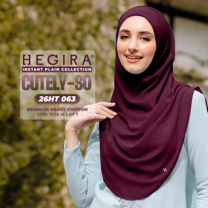 Hegira Hijab Inspired CUTELY-SO Plain Insstant Collection (26HT)