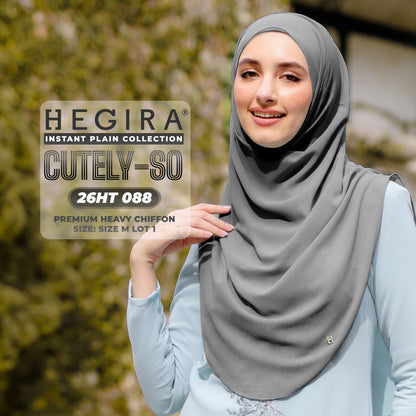 Hegira Hijab Inspired CUTELY-SO Plain Insstant Collection (26HT)