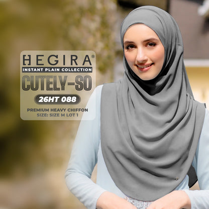 Hegira Hijab Inspired CUTELY-SO Plain Insstant Collection (26HT)