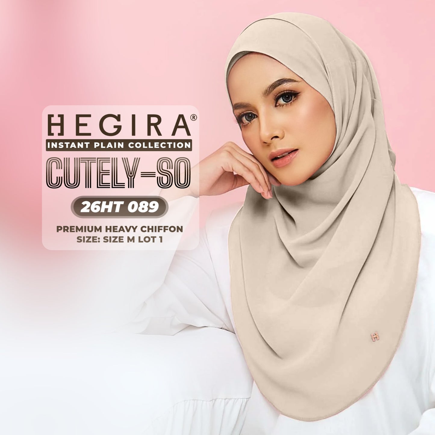 Hegira Hijab Inspired CUTELY-SO Plain Insstant Collection (26HT)