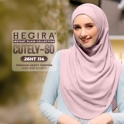 Hegira Hijab Inspired CUTELY-SO Plain Insstant Collection (26HT)