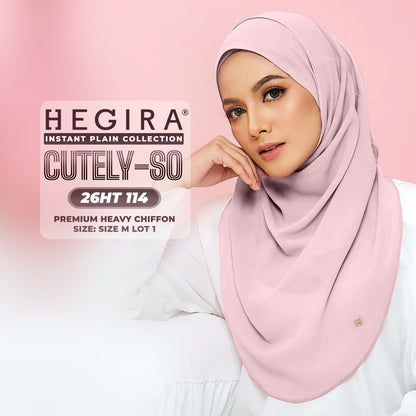 Hegira Hijab Inspired CUTELY-SO Plain Insstant Collection (26HT)