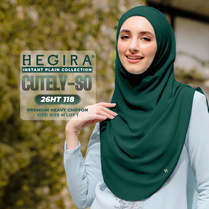 Hegira Hijab Inspired CUTELY-SO Plain Insstant Collection (26HT)