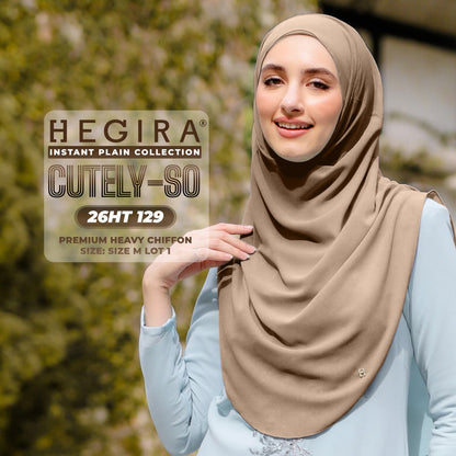 Hegira Hijab Inspired CUTELY-SO Plain Insstant Collection (26HT)