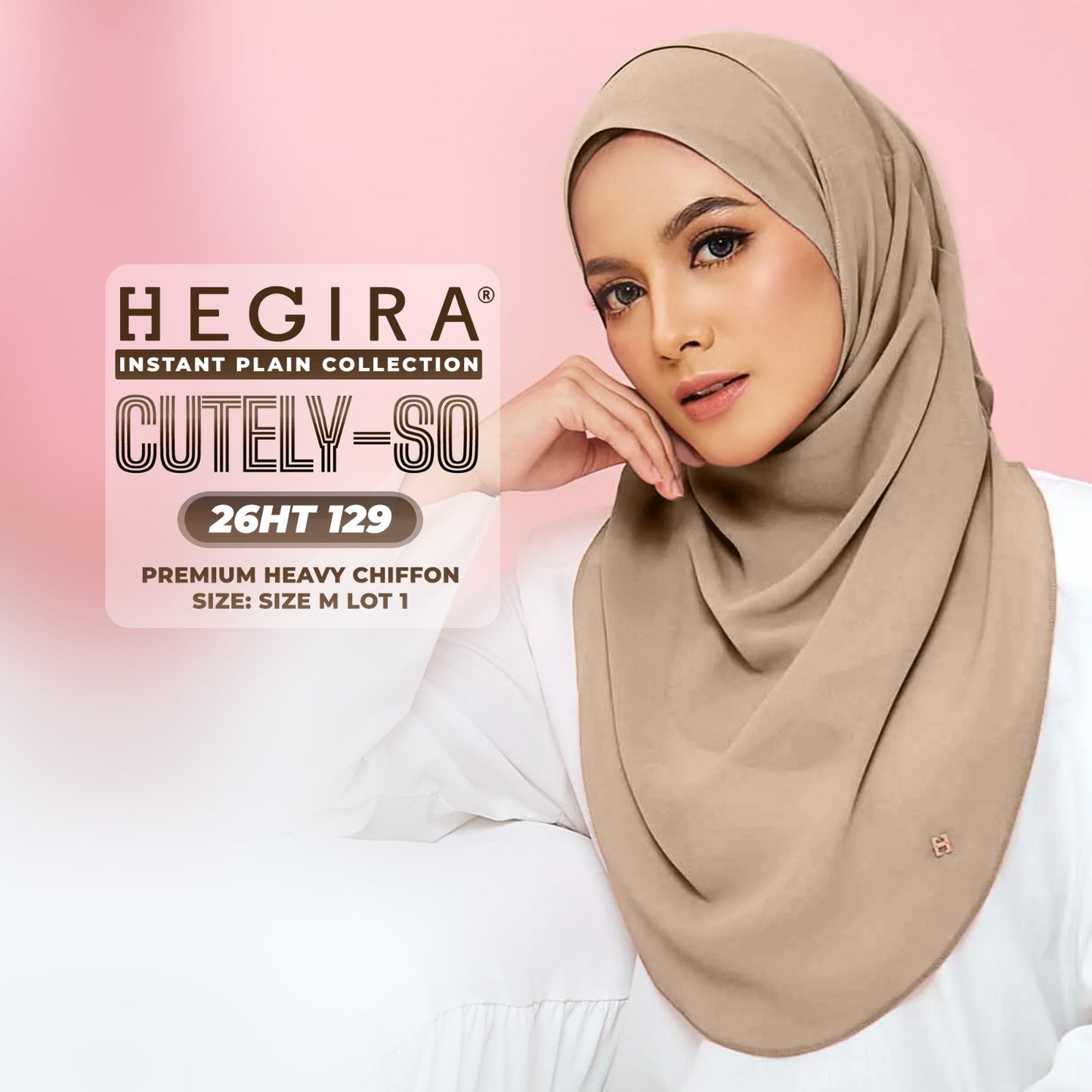 Hegira Hijab Inspired CUTELY-SO Plain Insstant Collection (26HT)