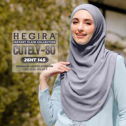 Hegira Hijab Inspired CUTELY-SO Plain Insstant Collection (26HT)