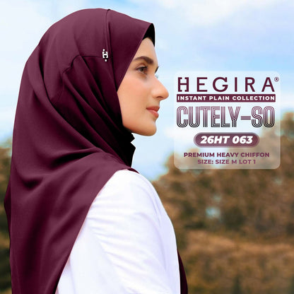 Hegira Hijab Inspired CUTELY-SO Plain Insstant Collection (26HT)