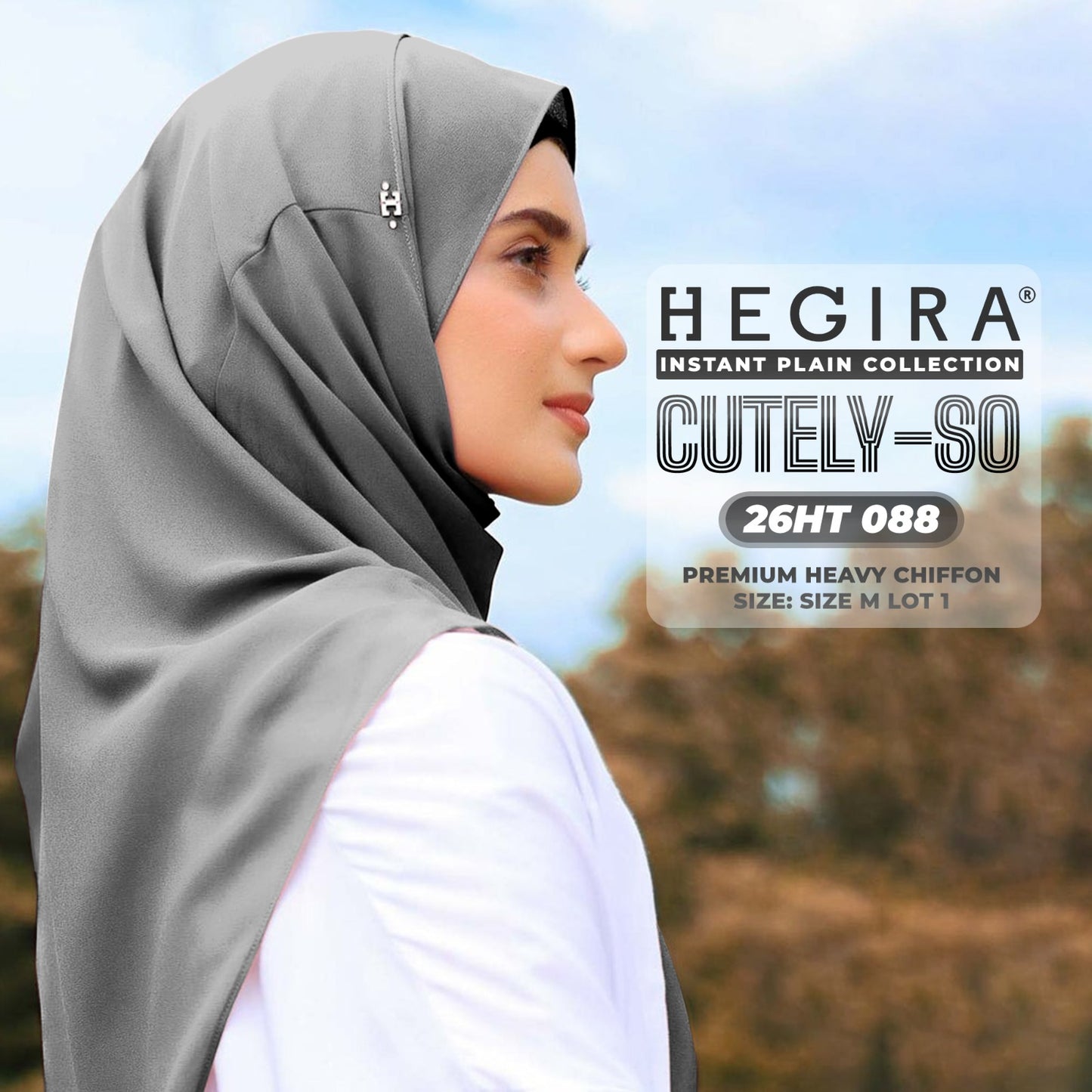 Hegira Hijab Inspired CUTELY-SO Plain Insstant Collection (26HT)