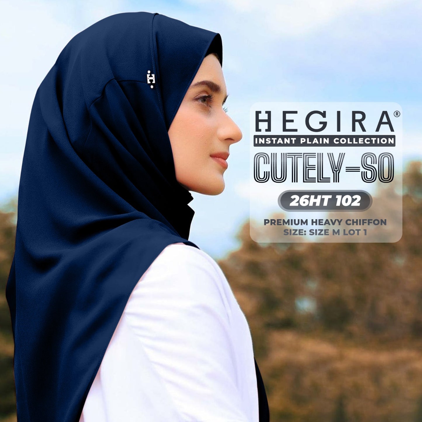 Hegira Hijab Inspired CUTELY-SO Plain Insstant Collection (26HT)