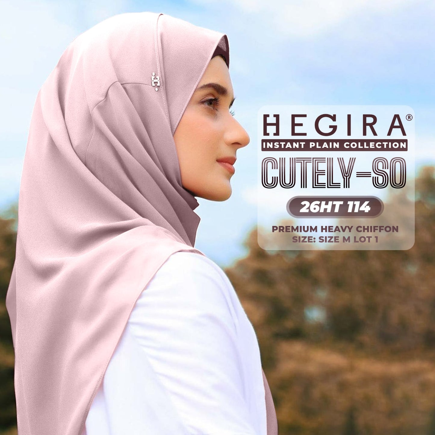 Hegira Hijab Inspired CUTELY-SO Plain Insstant Collection (26HT)