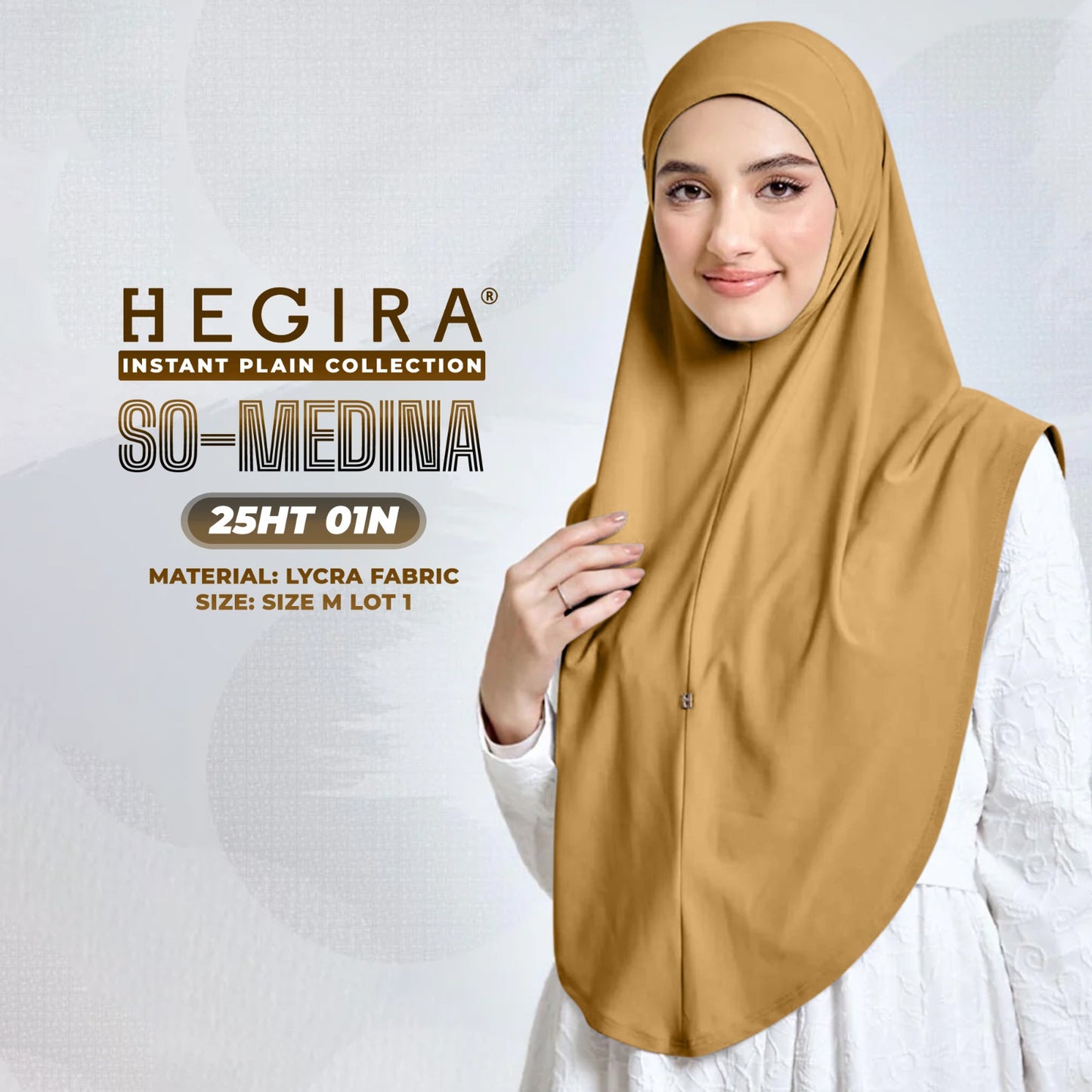 Hegira Hijab Inspired SO-MEDINA Plain Instant Collection (25HT)