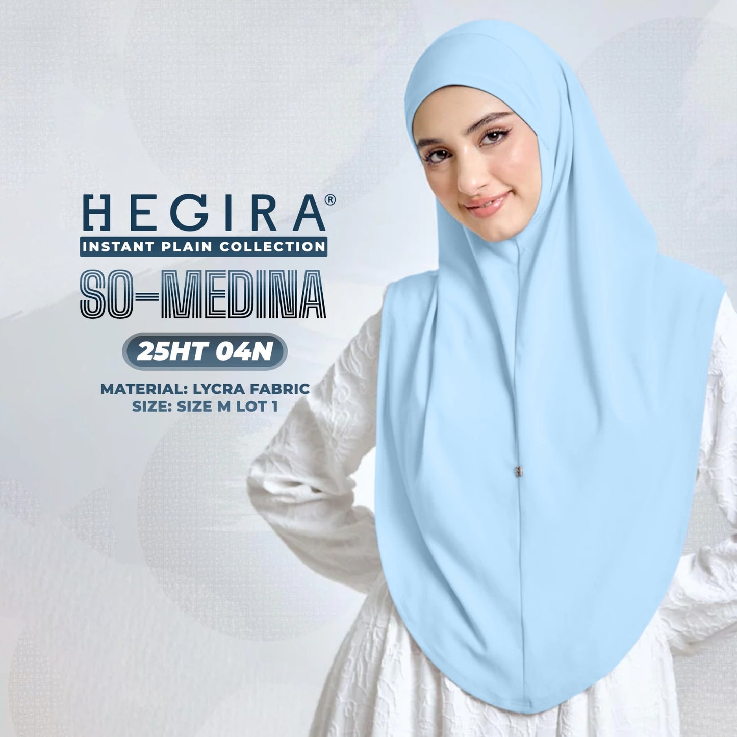 Hegira Hijab Inspired SO-MEDINA Plain Instant Collection (25HT)