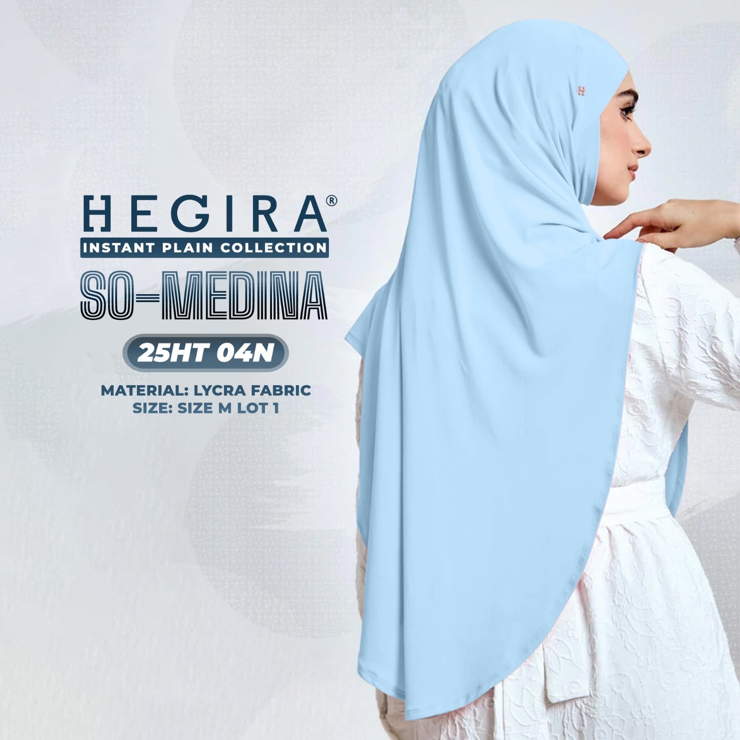 Hegira Hijab Inspired SO-MEDINA Plain Instant Collection (25HT)