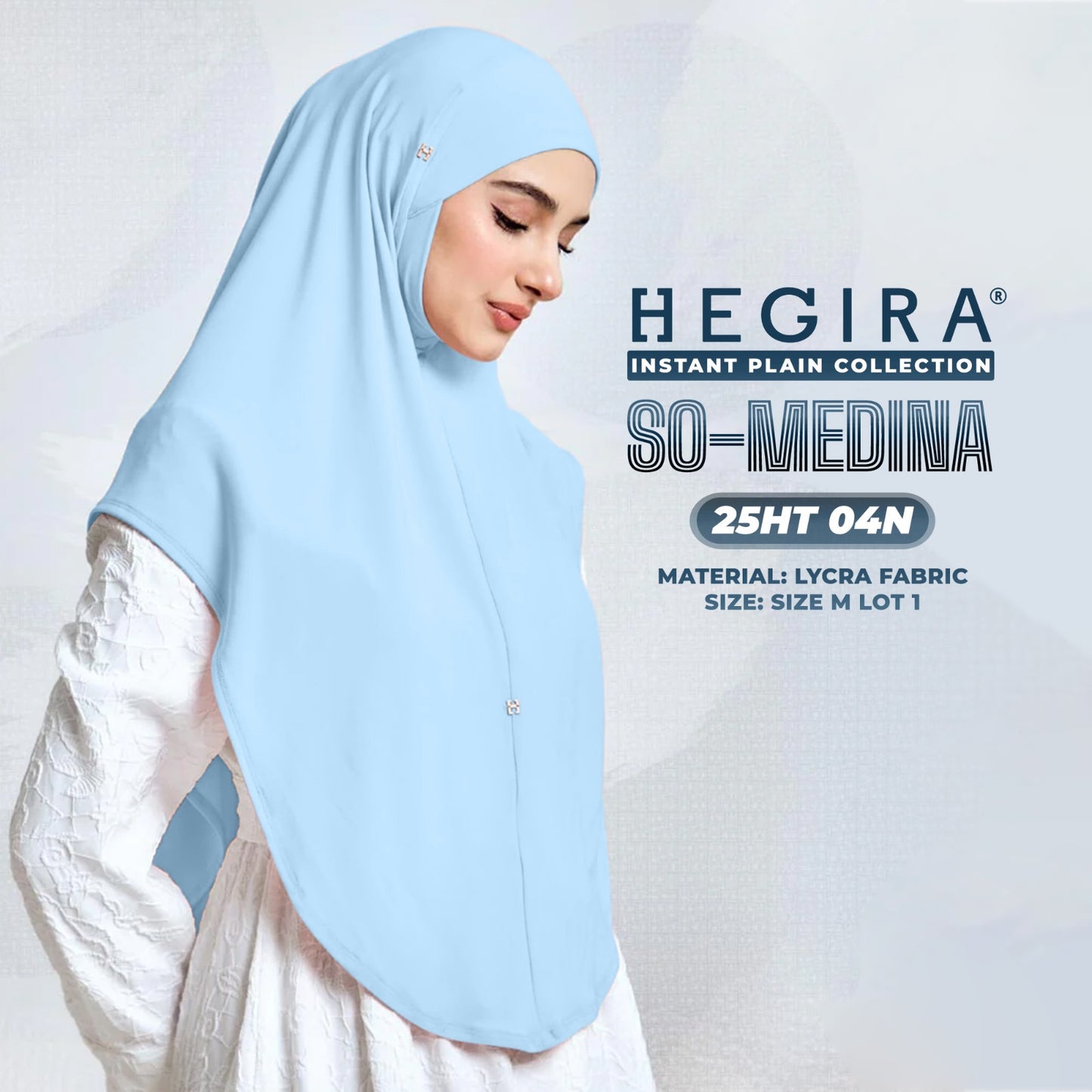 Hegira Hijab Inspired SO-MEDINA Plain Instant Collection (25HT)