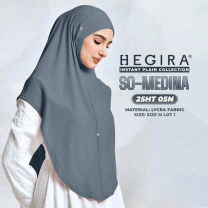 Hegira Hijab Inspired SO-MEDINA Plain Instant Collection (25HT)