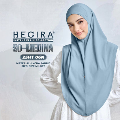 Hegira Hijab Inspired SO-MEDINA Plain Instant Collection (25HT)