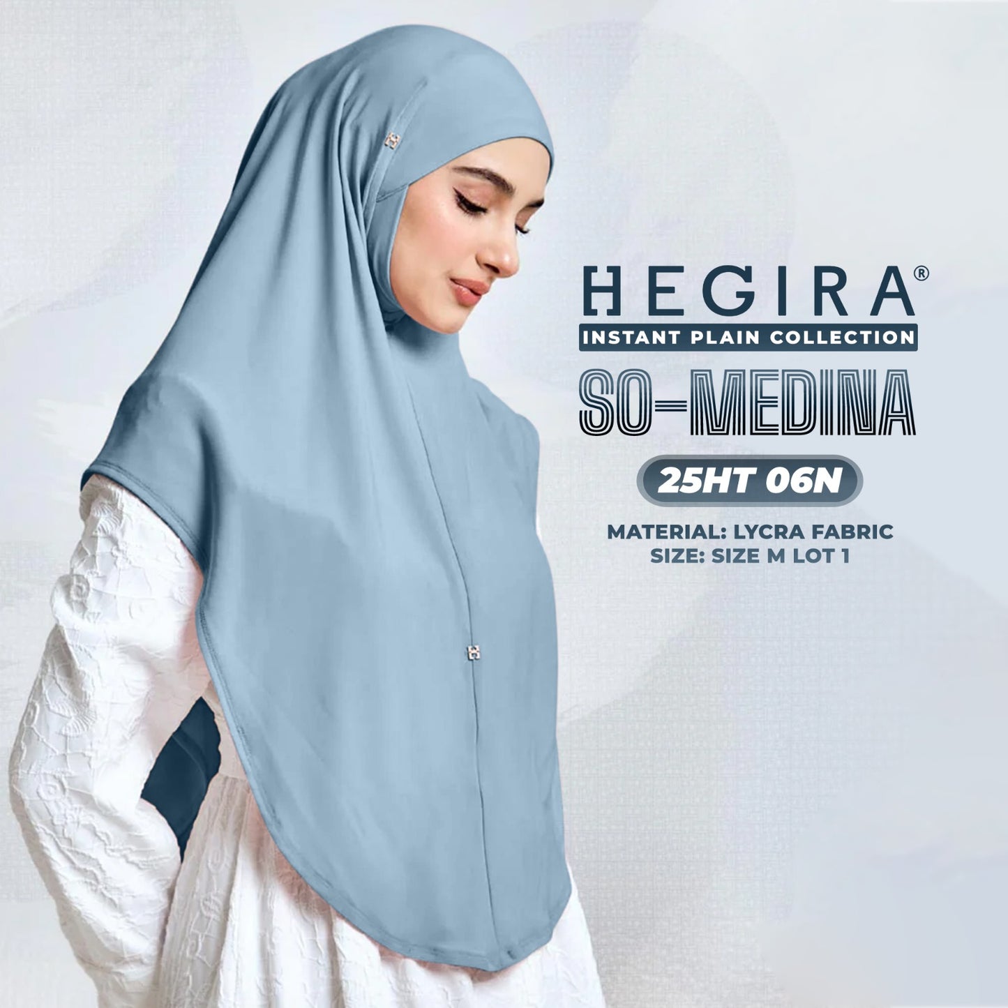 Hegira Hijab Inspired SO-MEDINA Plain Instant Collection (25HT)