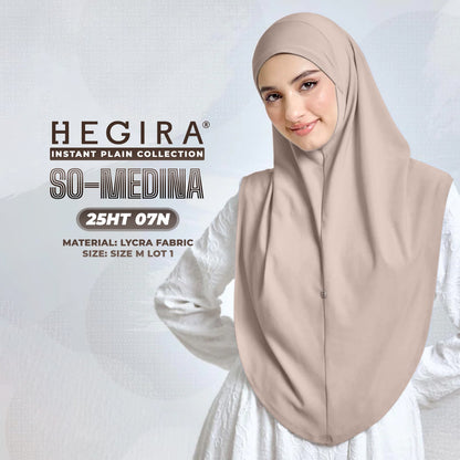 Hegira Hijab Inspired SO-MEDINA Plain Instant Collection (25HT)