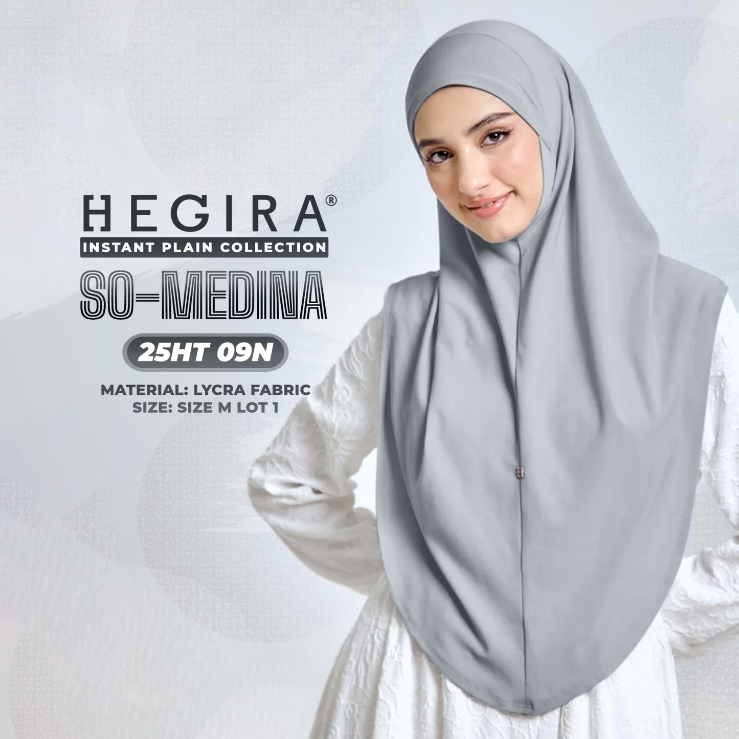 Hegira Hijab Inspired SO-MEDINA Plain Instant Collection (25HT)